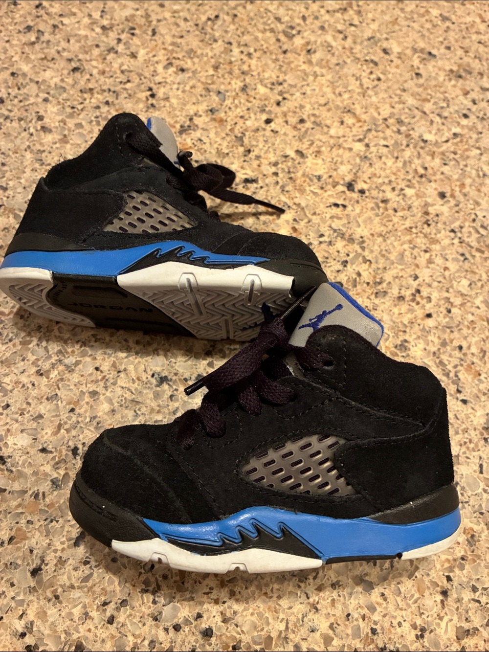 Nike Air Jordan 5 Retro Size 5C TD Toddler Racer Blue Black Shoe 440890-004